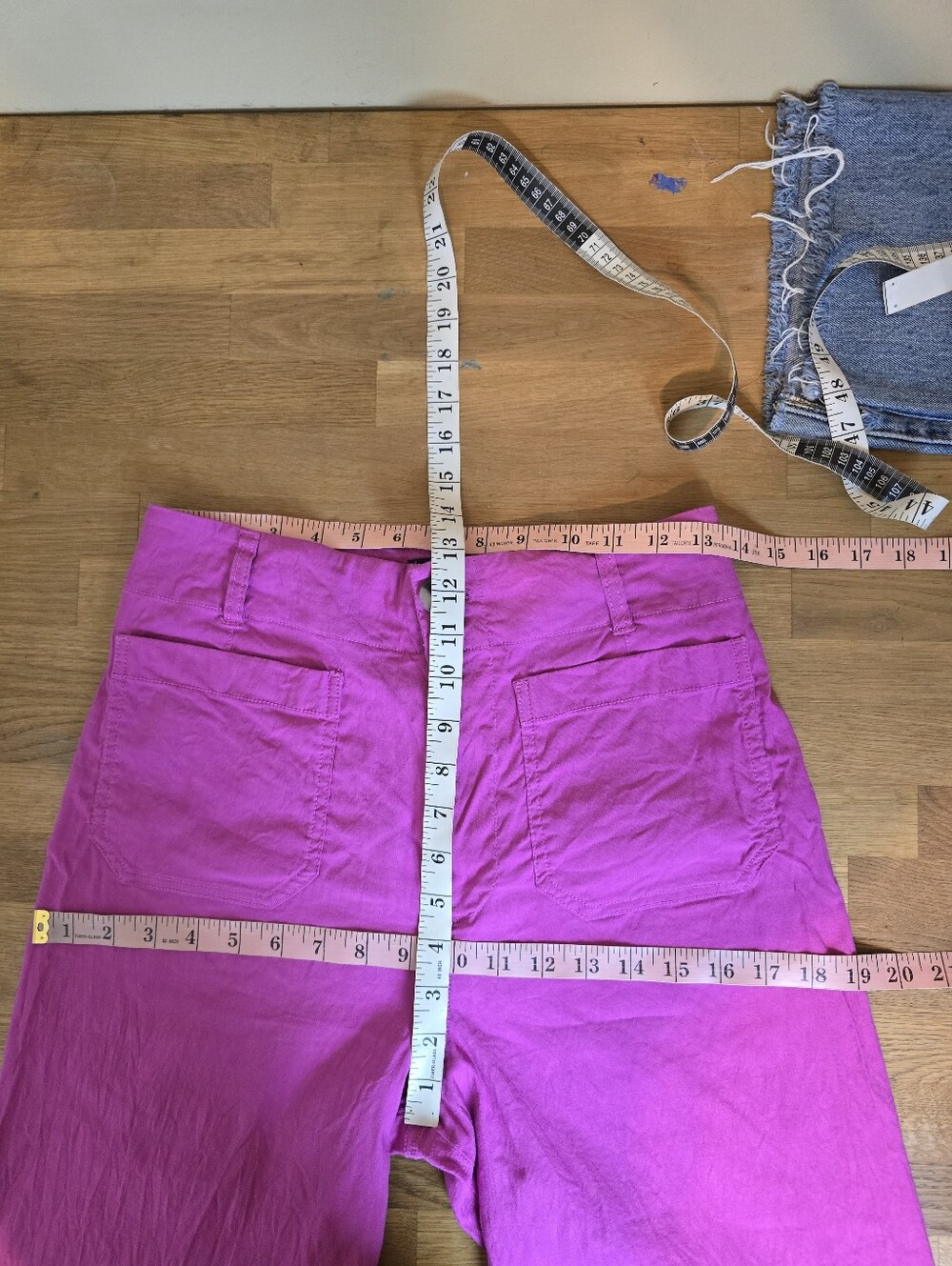Anthropologie Maeve Hot Pink Colette Magic Fabric Wide-Leg Trousers 28 - Picture 10 of 12